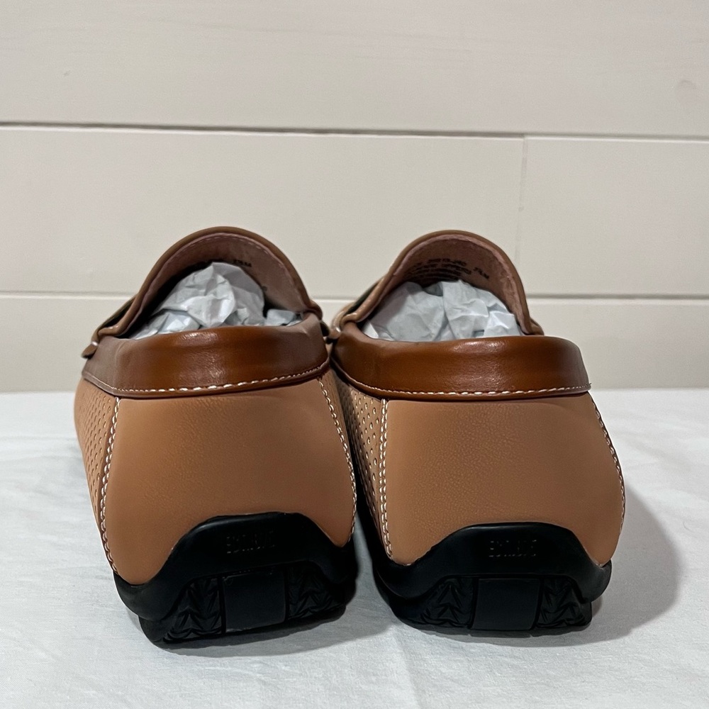 New Stacy Adams Corby Sz 7.5M Saddle Slip On Walking Shoes Tan 25513-240 - Picture 3 of 7
